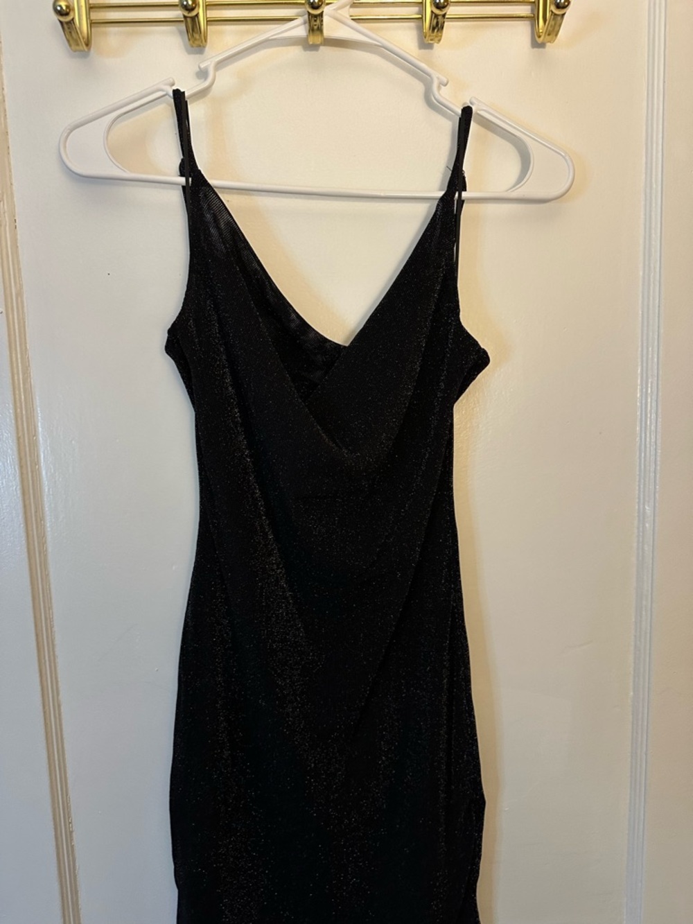 Black Sparkle Slip Dress